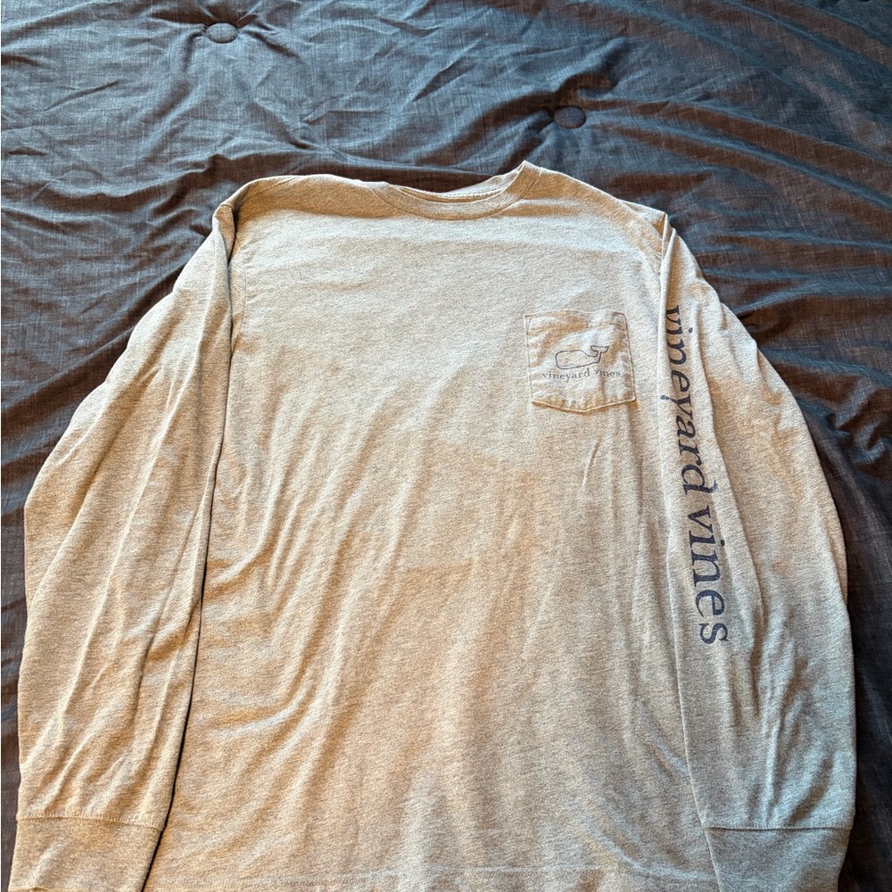 Vineyard Vines Heather Gray Long Sleeve Tee